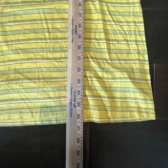 Masters Clubhouse Collection‎ Polo Shirt Yellow Green Striped Mens Size Medium - Picture 4 of 5